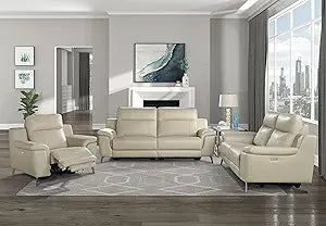 Lexicon Ezra Leather Power Reclining Living Room Set — main product image