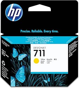 HP 711 CZ132A Yellow Ink Cartridge DesignJet Printer — main product image