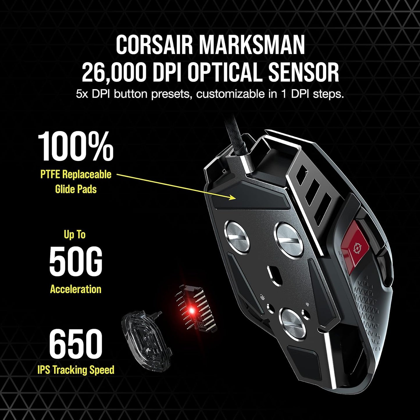 Corsair M65 RGB Ultra Tunable FPS Gaming Mouse Renewed