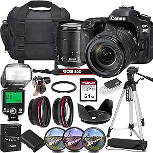 Canon EOS 80D - 18-135mm Lens Bundle - Digital SLR