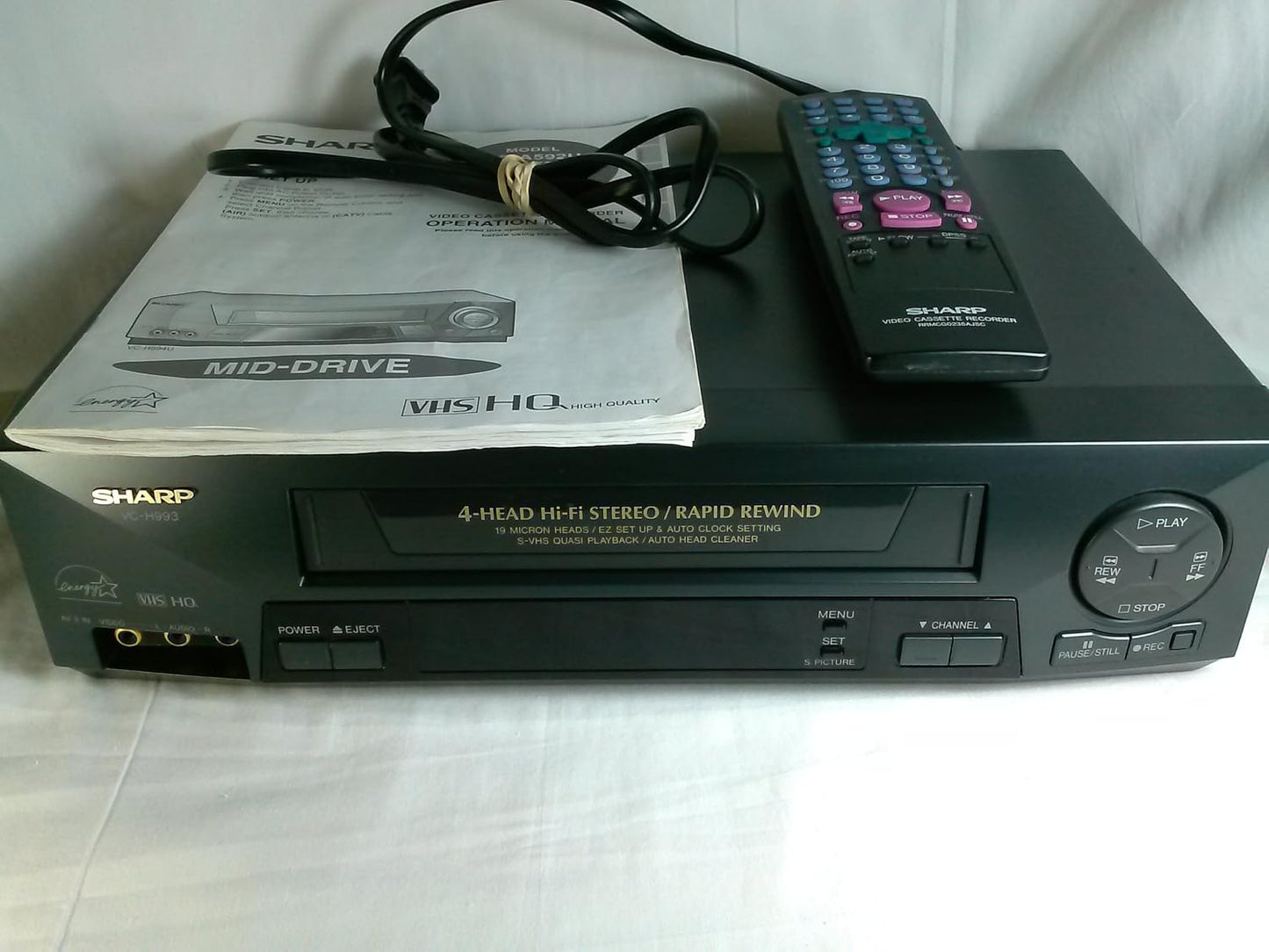 Sharp VCH993U Hi-Fi VCR S-VHS Playback
