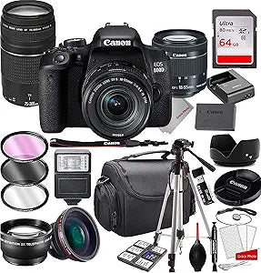 Canon 800D Rebel T7i DSLR Camera Bundle