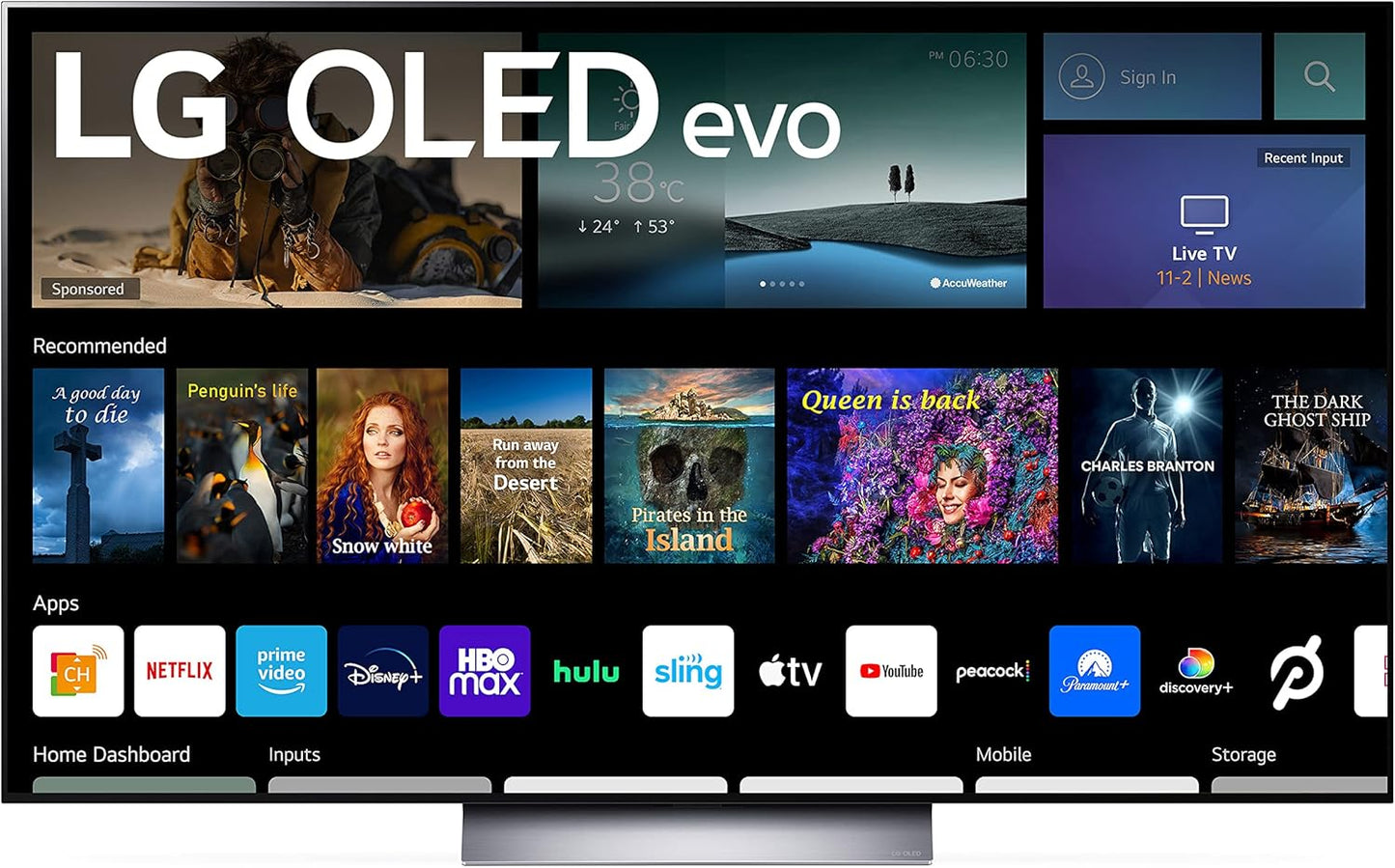 LG OLED55C2PUA 55-Inch OLED evo C2 4K Smart TV Renewed