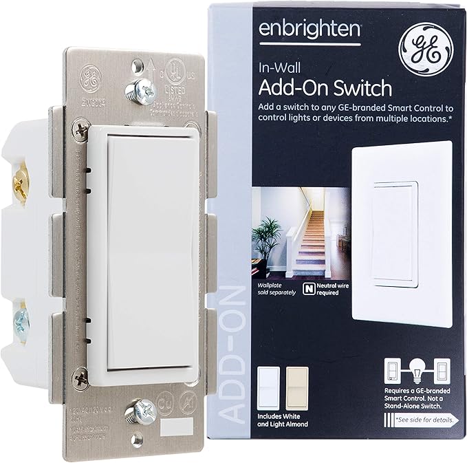 GE 12723 Enbrighten Add-On Smart Switch Z-Wave/Zigbee