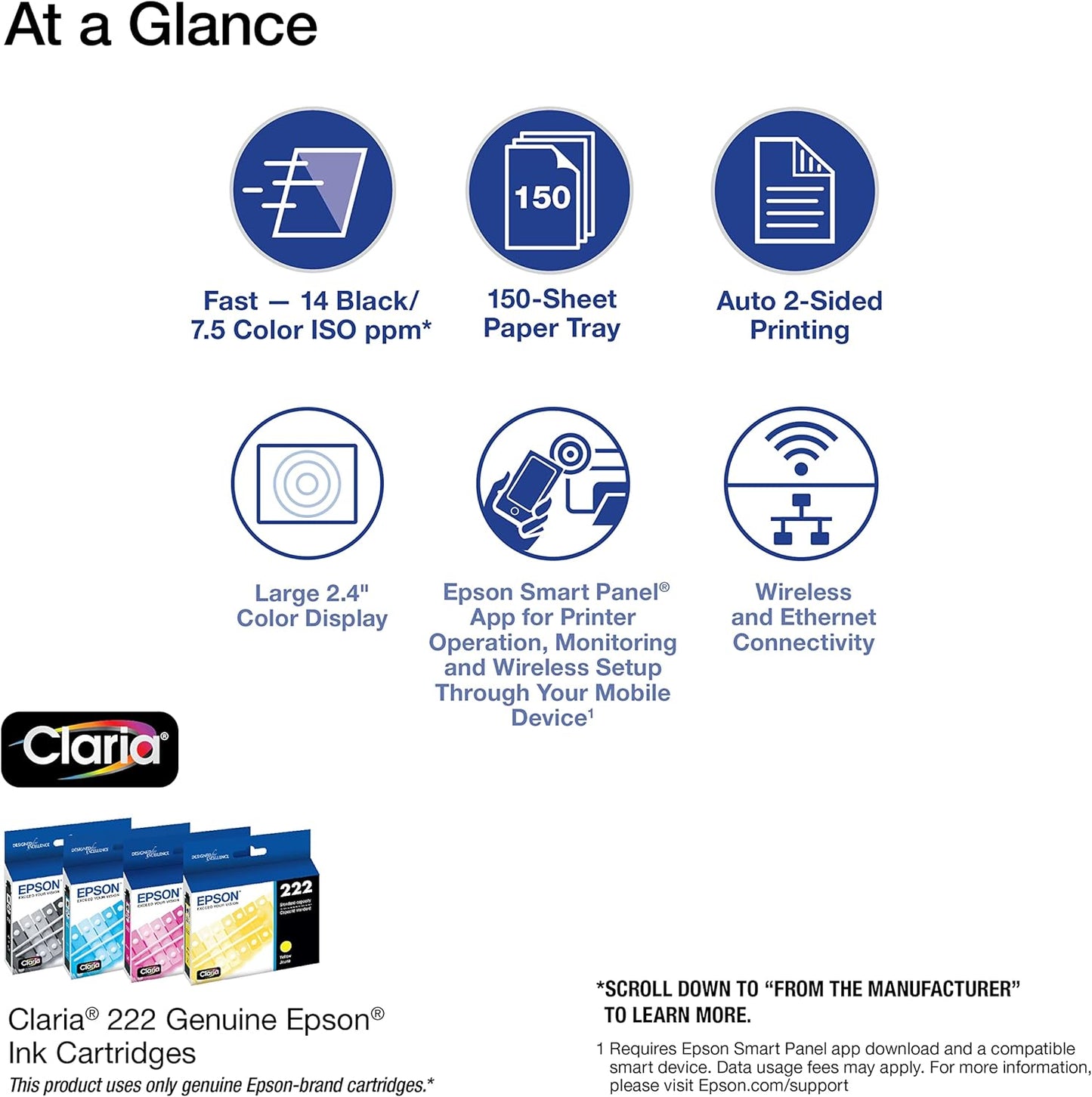 Epson ET-2850 EcoTank Printer - Wireless All-in-One