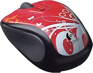 Logitech 910-001468 V220 Cordless Optical Mouse Blush Butterfly