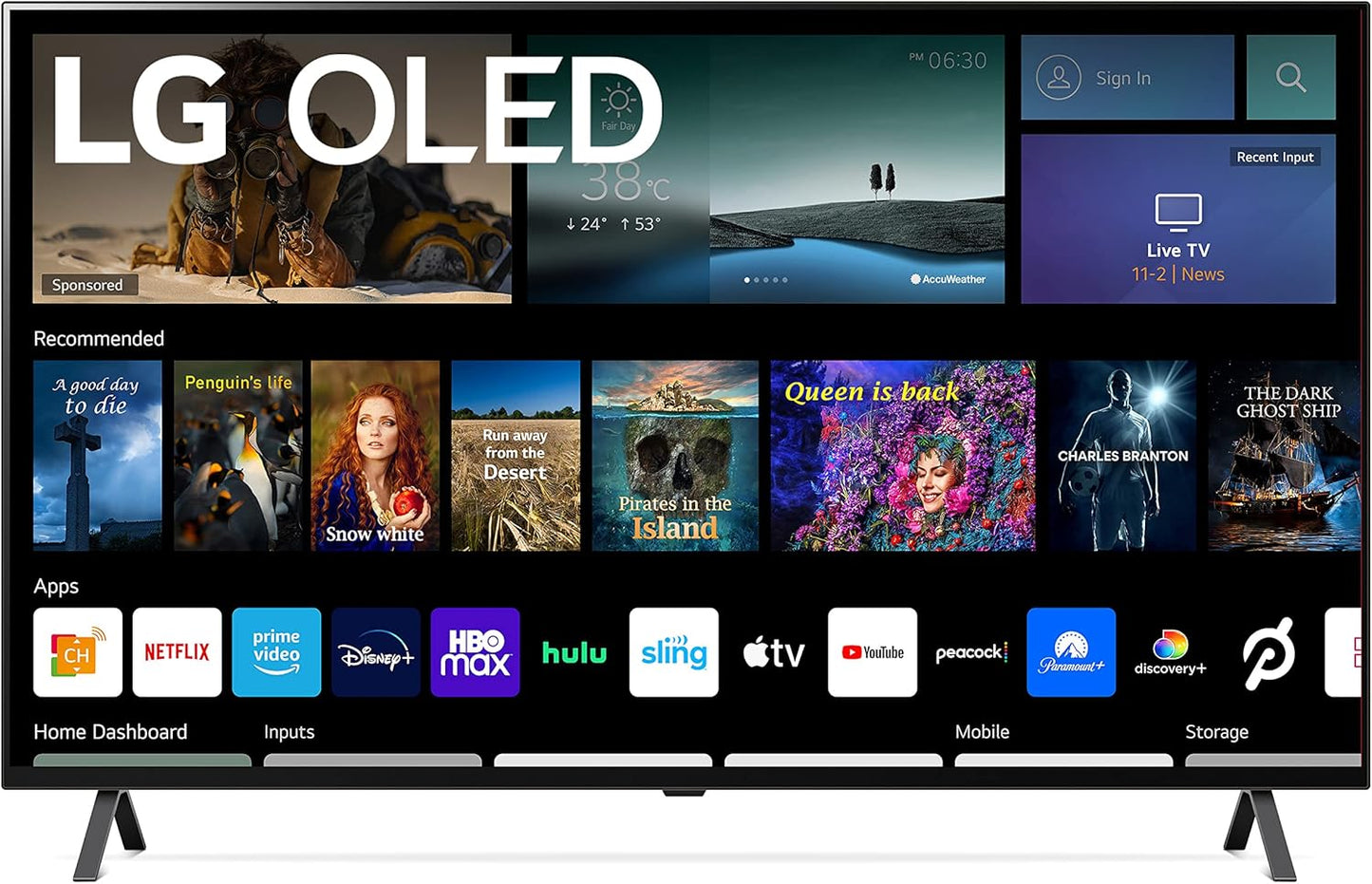 LG OLED55A2PUA 55-Inch A2 Series OLED 4K Smart TV