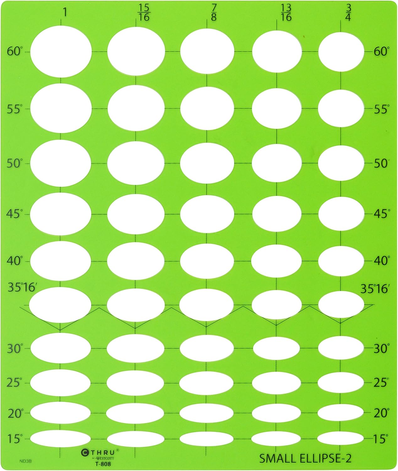 Westcott T-808 Small Ellipse Template Drafting Tool