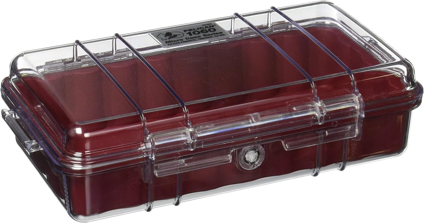 Pelican 1060-028 Raven Waterproof Micro Case Red/Clear