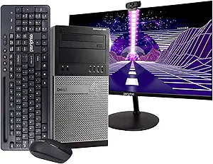 Dell Optiplex 990 i7 Desktop PC with 24" Monitor (Renewed)
