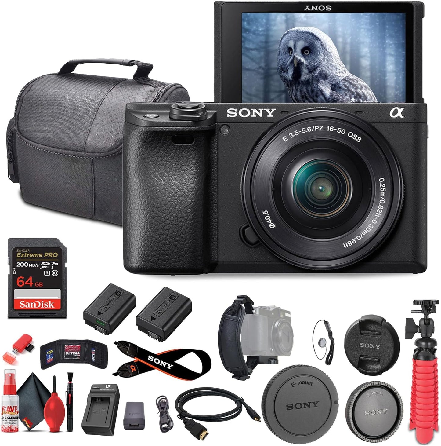 Sony ILCE-6400L/B a6400 16-50mm Lens Bundle