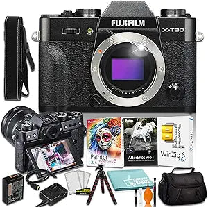 Fujifilm 16619011 X-T30: Mirrorless Camera Body - Black with Corel Kit