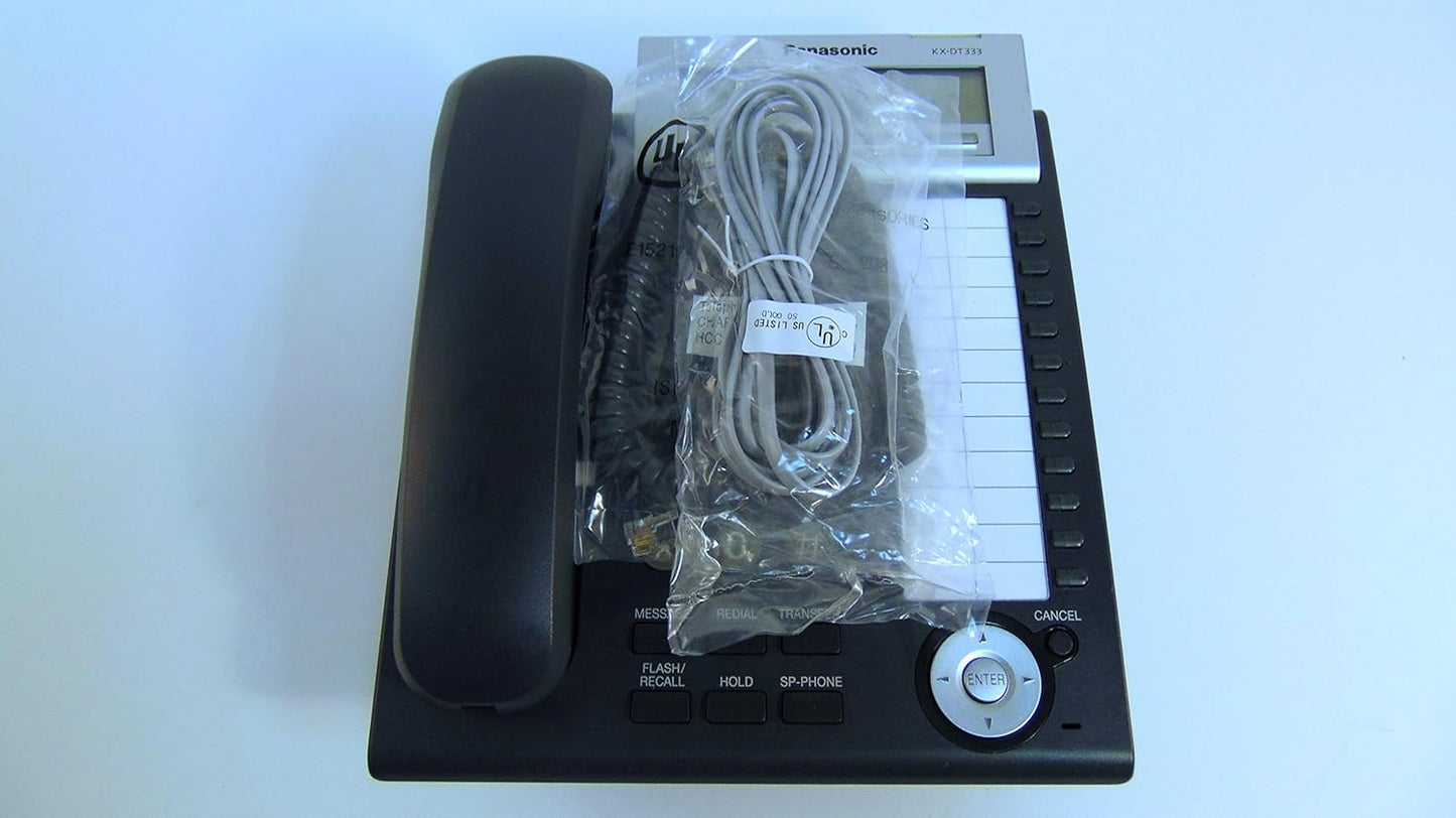 Panasonic KX-DT333-B 24-Button Digital Business Phone Black
