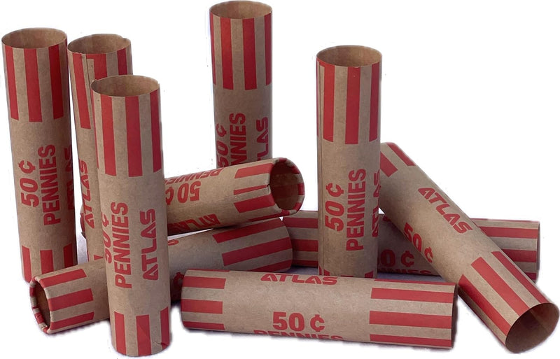 Atlas ACW-112P Preformed Penny Coin Wrappers - 112 Count — main product image
