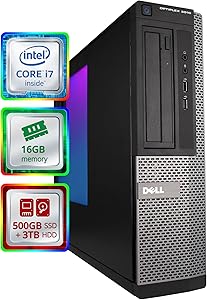 Dell Optiplex 3010 i7 RGB Small Desktop Renewed