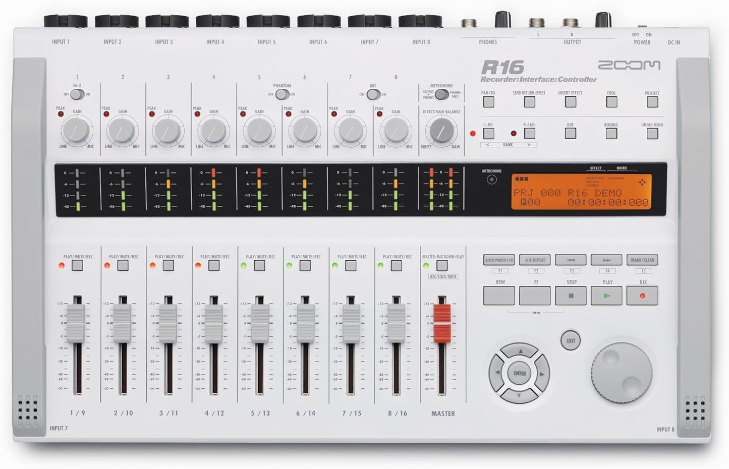 Zoom R16 Multitrack SD Recorder Controller Interface
