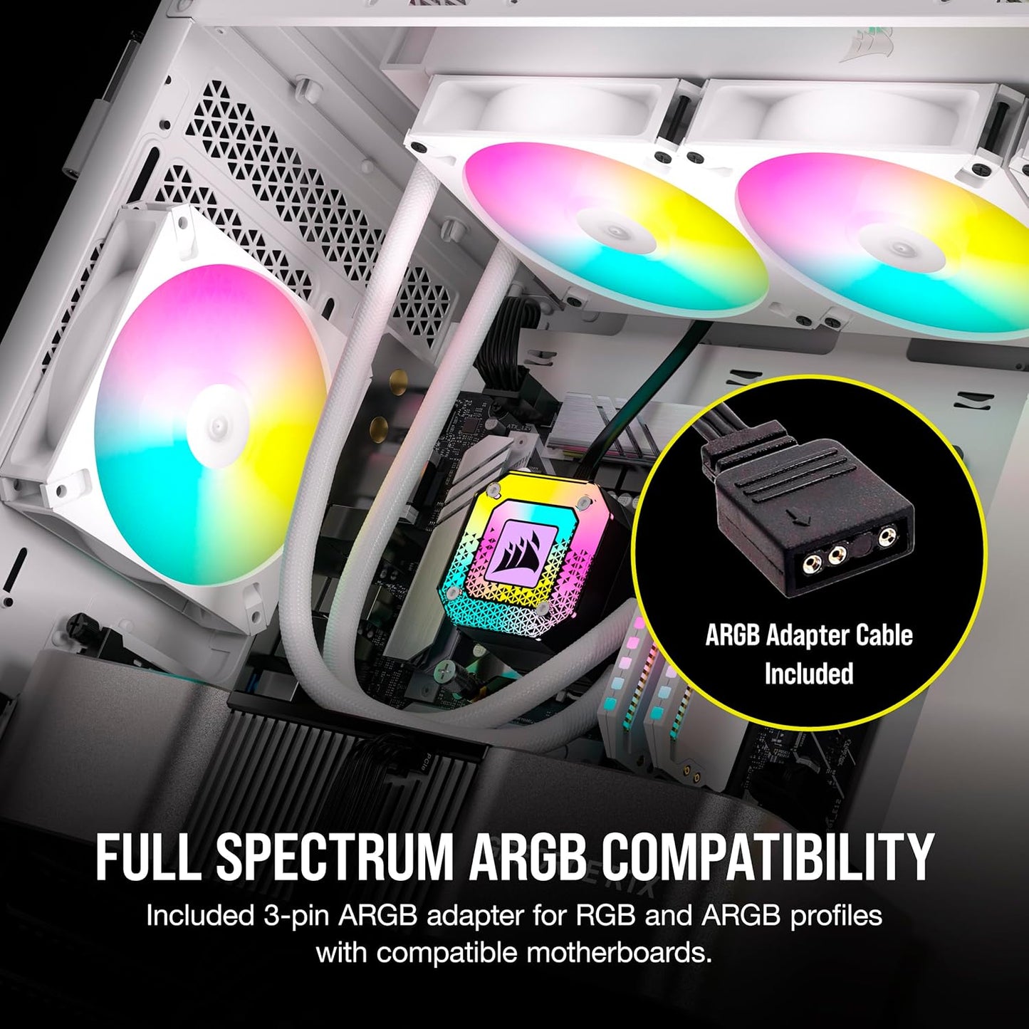 Corsair CO-9050169-WW iCUE AR120 RGB White Fan 3-Kit