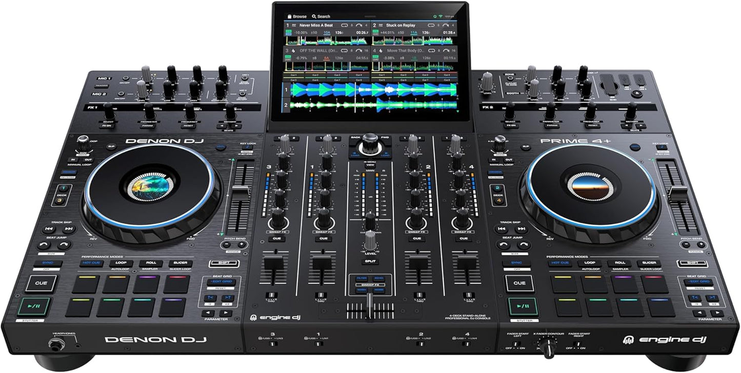 Denon DJ PRIME4+ 4-Deck Stem DJ Controller