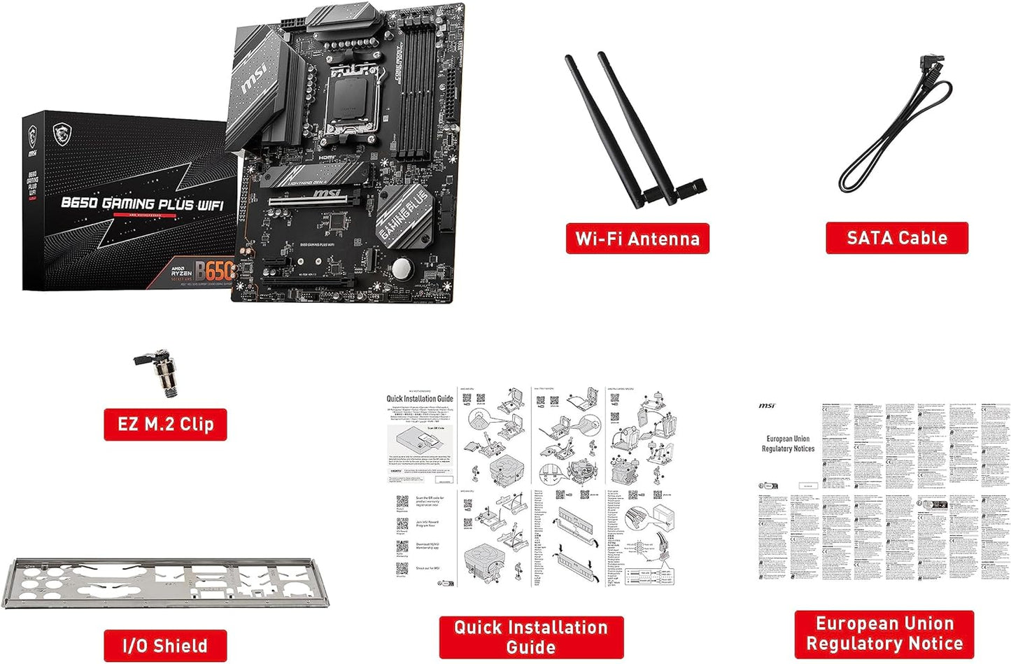 MSI B650 GAMING PLUS WIFI AMD AM5 Motherboard - DDR5, PCIe 4.0