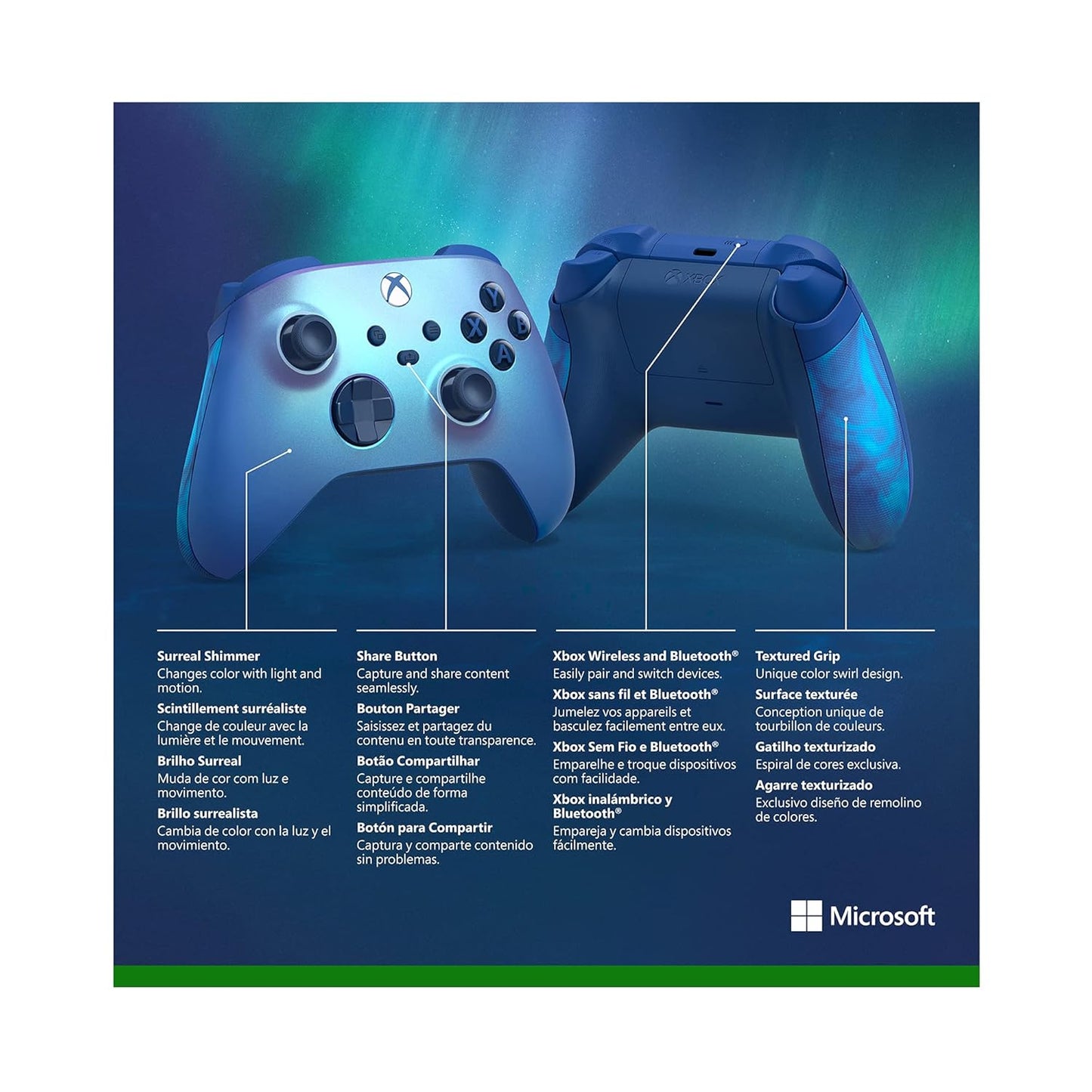 Microsoft QAU-00026 Xbox Aqua Shift Wireless Controller
