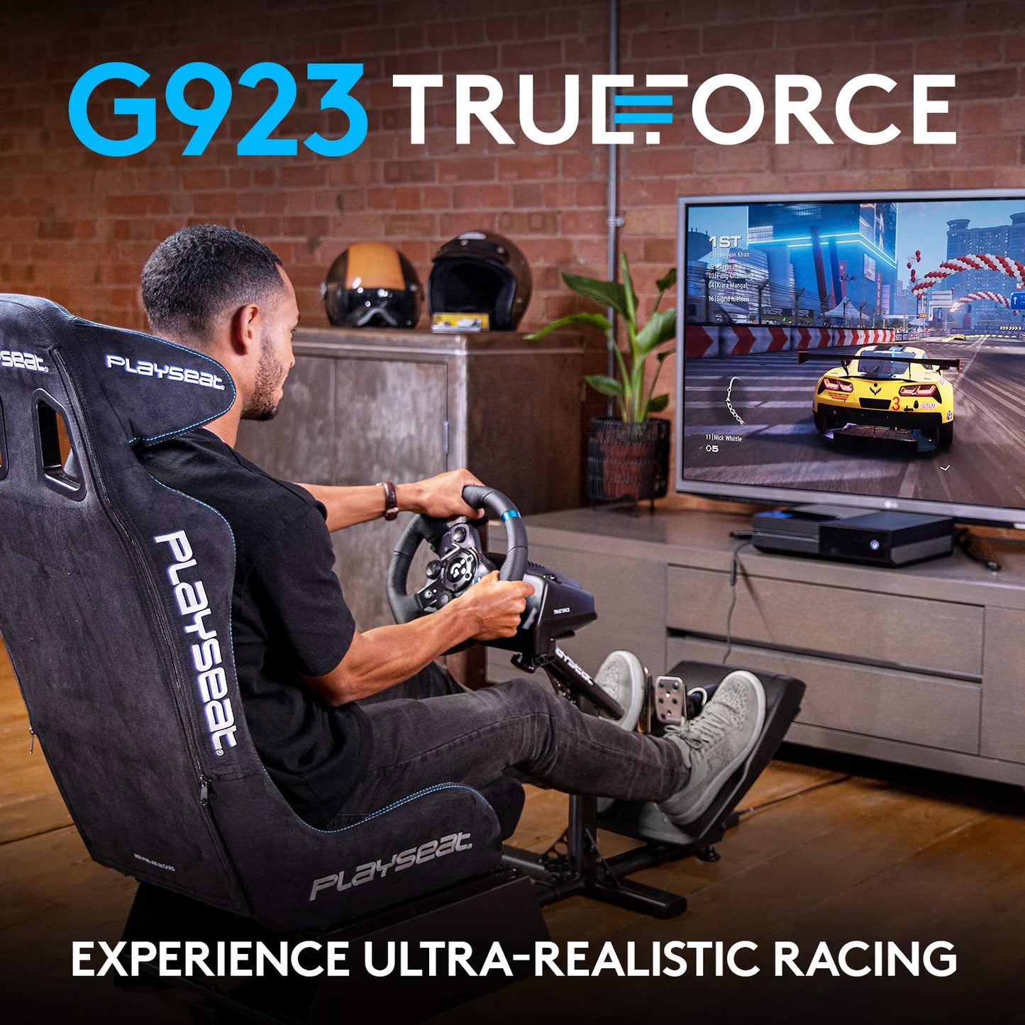 Logitech G923 Racing Wheel & Pedals for Xbox/PC (Renewed)