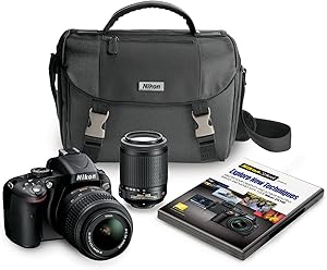 Nikon D5100 16.2MP DSLR Camera with 18-55mm/55-200mm Lenses — main product image