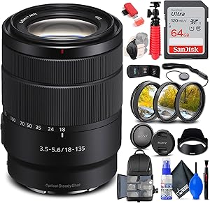 Sony E 18-135mm Lens Camera Accessory Bundle Renewed