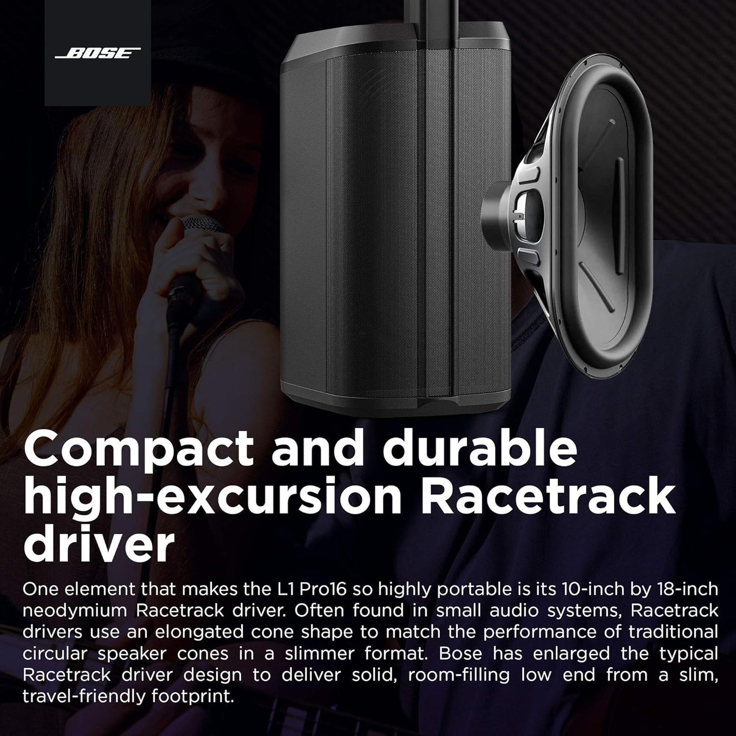 Bose 840920-1100 L1 Pro16 Portable PA System - Bluetooth Mixer