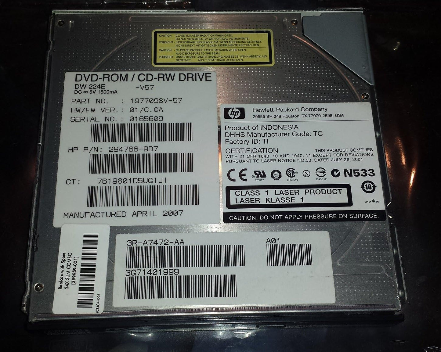 HP 399959-001 24x/8x CD/DVD Combo Drive