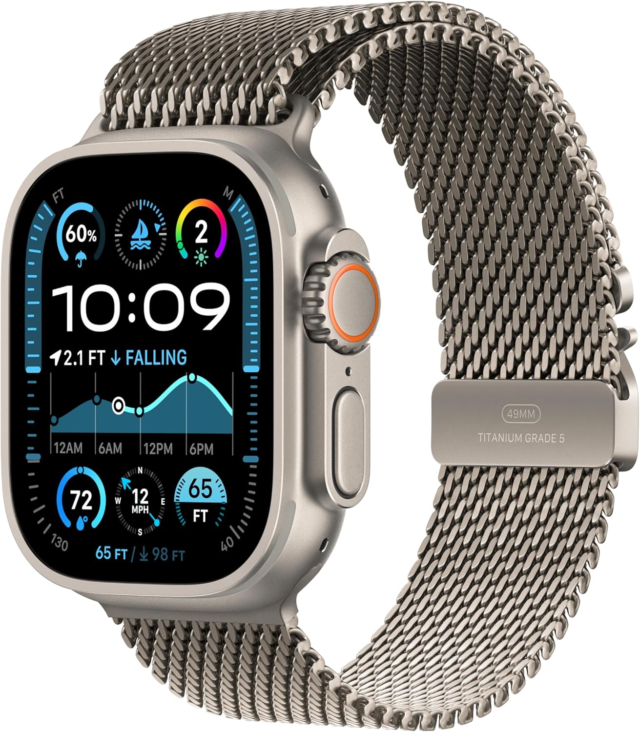 Apple MXKD3AM/A Watch Band - 49mm Milanese Loop - Natural