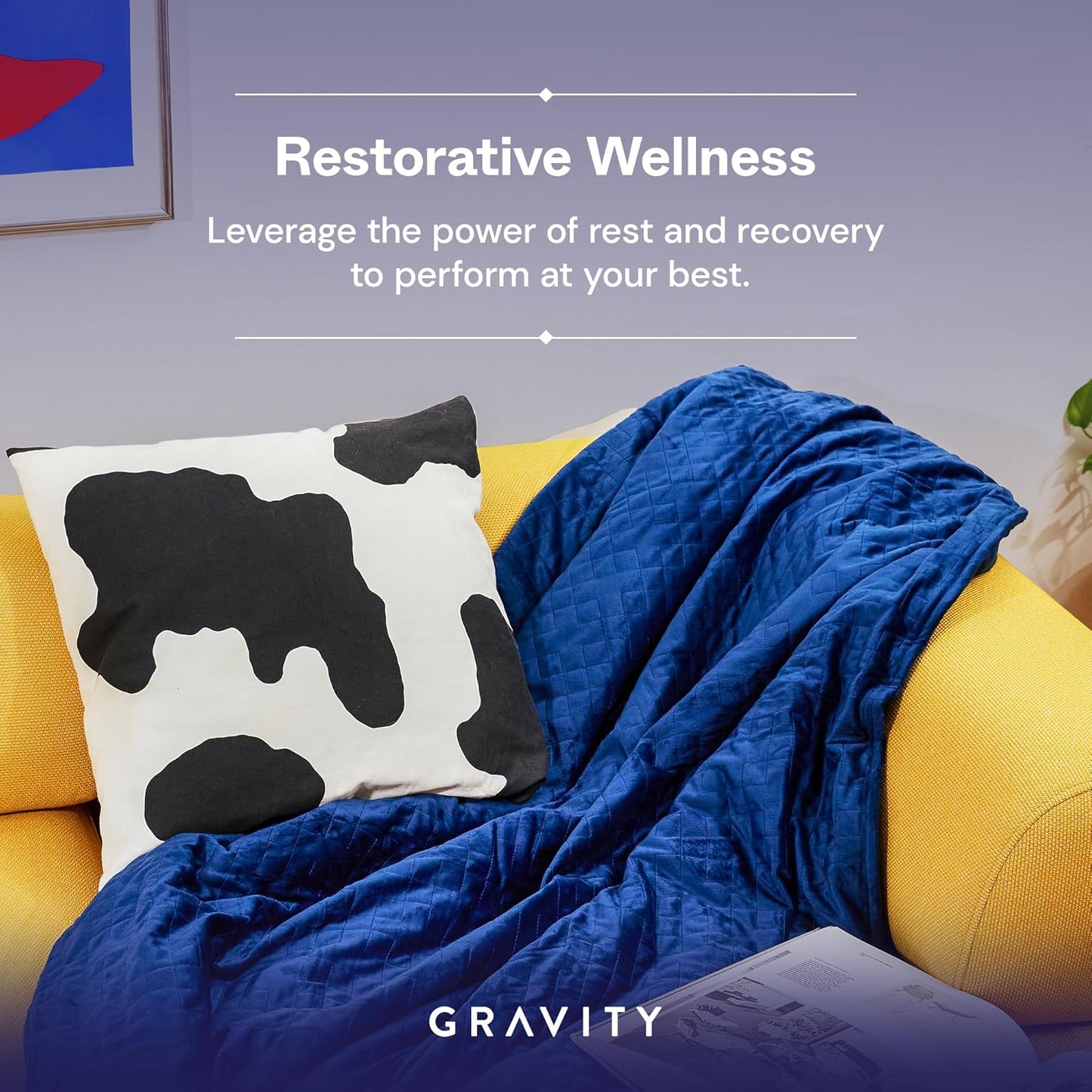 Gravity Weighted Blanket 35lbs Queen/King Size Navy