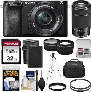 Sony K-108626-01 Alpha A6100 Camera - 16-50mm & 55-210mm Lens Kit