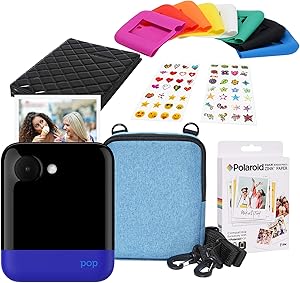 Polaroid AMZASK5POP1BL POP 2.0 Instant Print Camera Kit - Blue