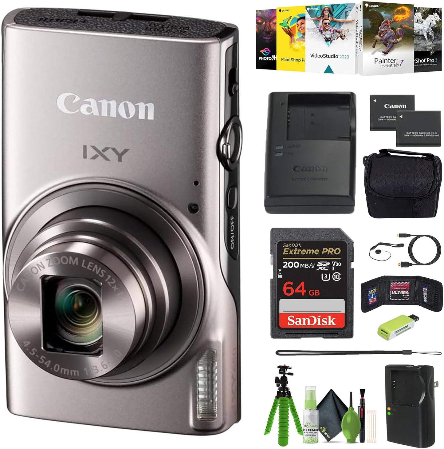 Canon 1078C001_EDI_2 PowerShot IXY 650 Compact Camera Bundle
