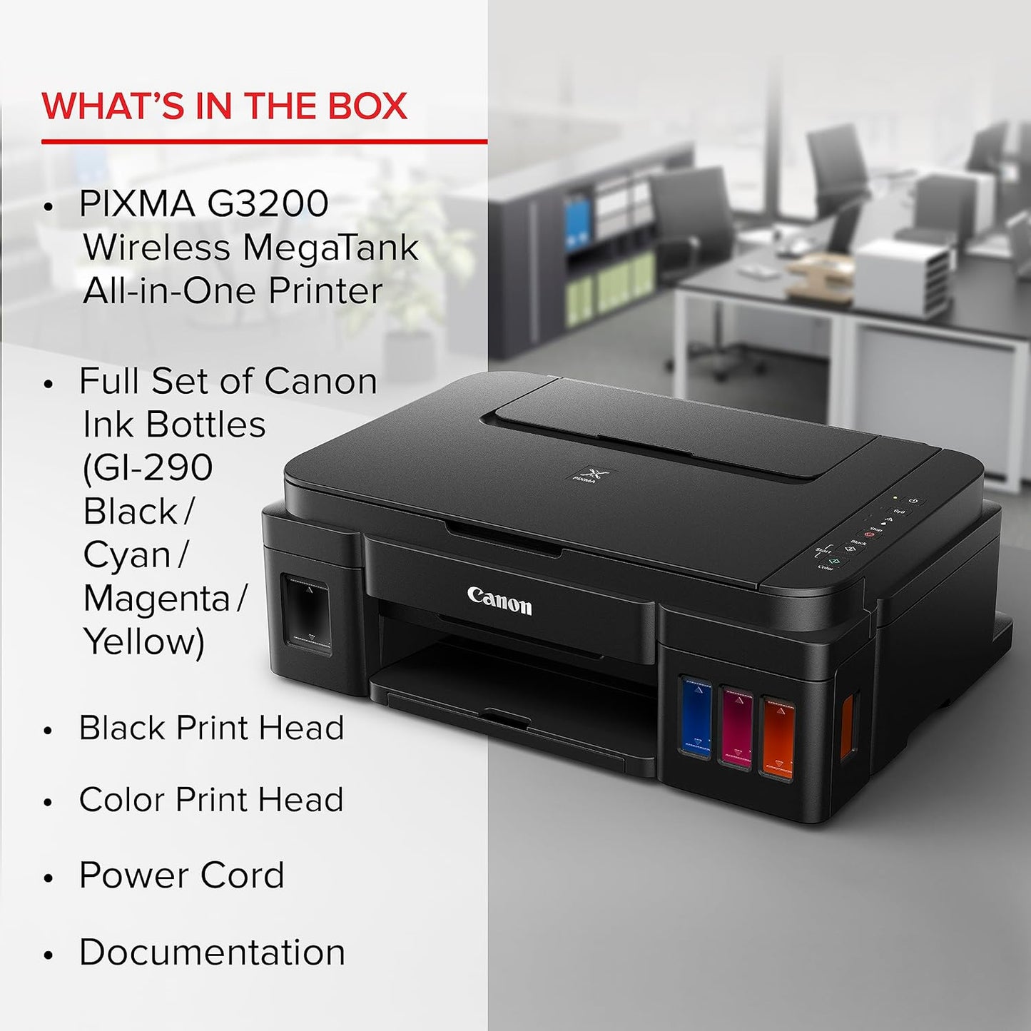 Canon 0630C002 G3200 MegaTank Wireless All-In-One Printer