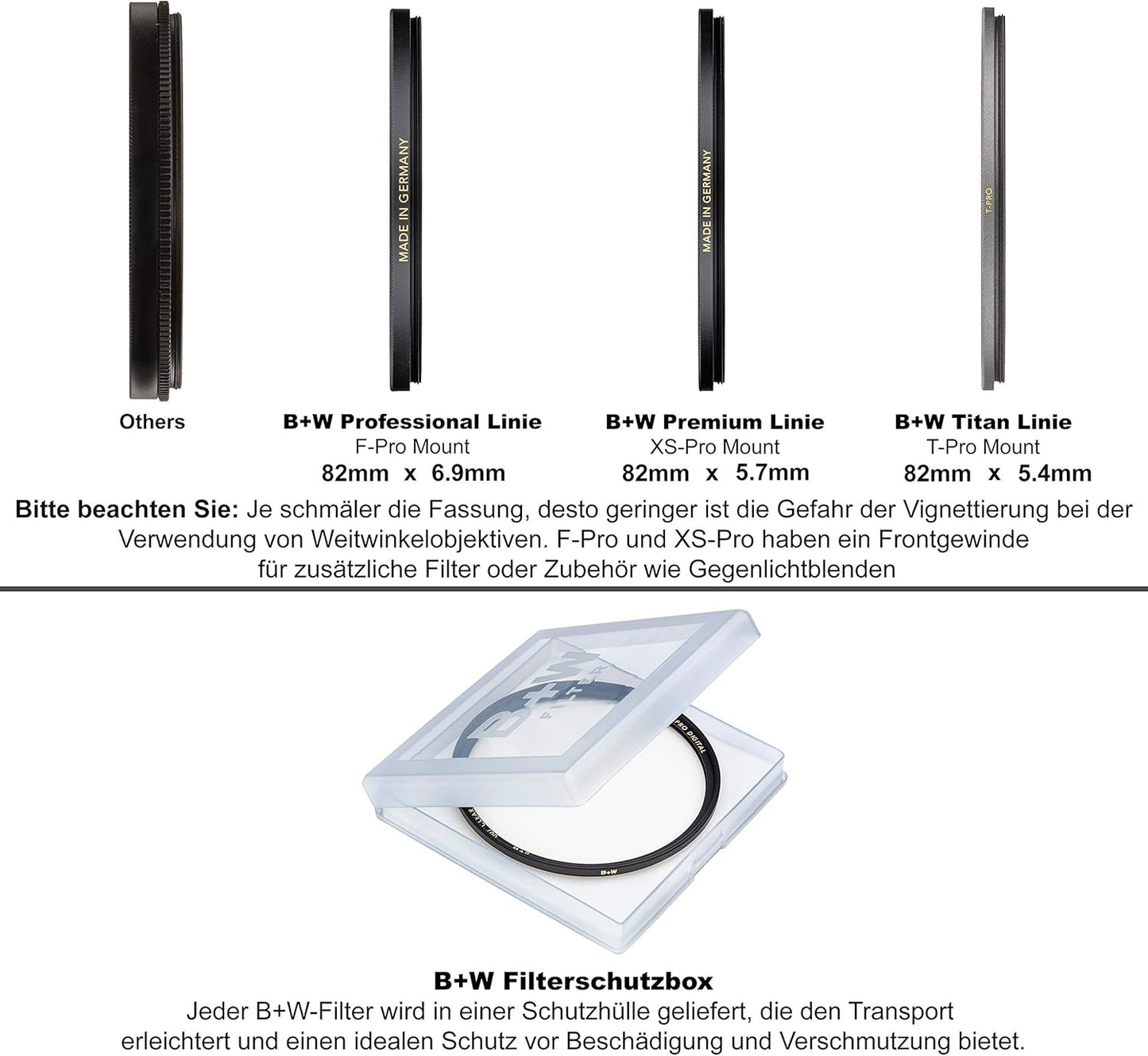 B+W 66-1066112 82mm XS-Pro Clear Filter MRC Nano Coating