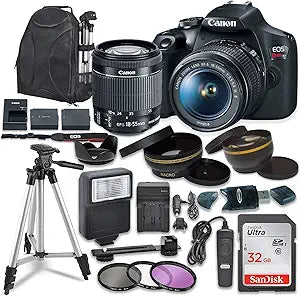 Canon T7 EOS Rebel DSLR Camera 18-55mm Lens Bundle