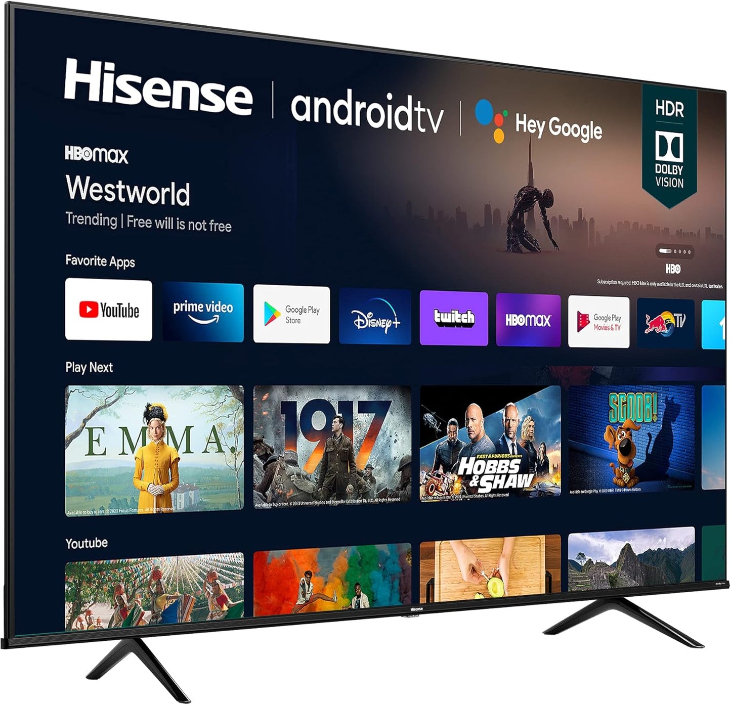 Hisense 75A6G 75-Inch 4K Android Smart TV Renewed
