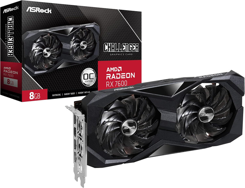 ASRock RX7600 CL 8GO AMD Radeon RX 7600 Challenger 8GB OC Graphics Card — main product image