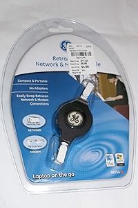 GE 98754 4-Feet Retractable Network Modem Cable