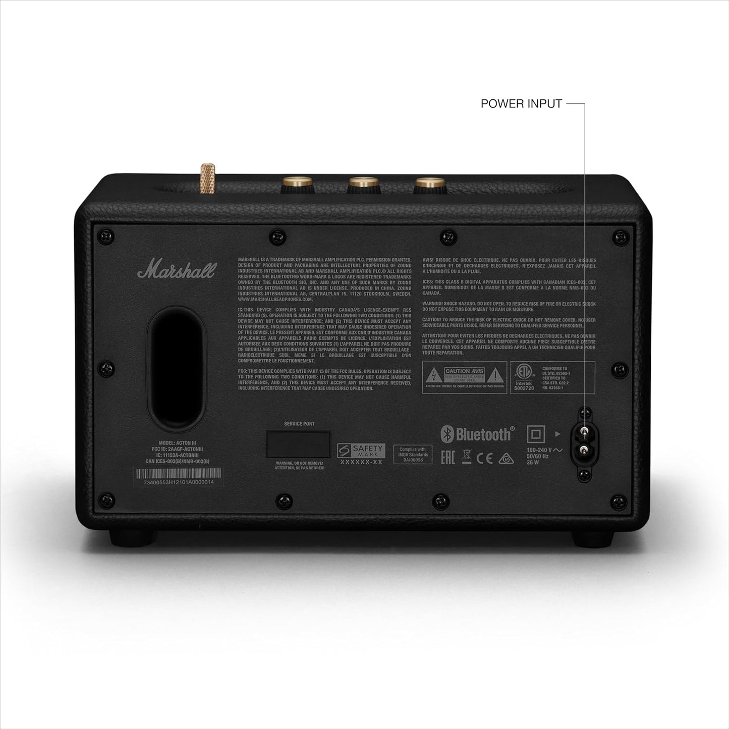 Marshall 1006008 Acton III Bluetooth Home Speaker - Black