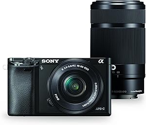 Sony ILCE-6000Y B Alpha a6000 Mirrorless Camera 16-50mm & 55-210mm Lens
