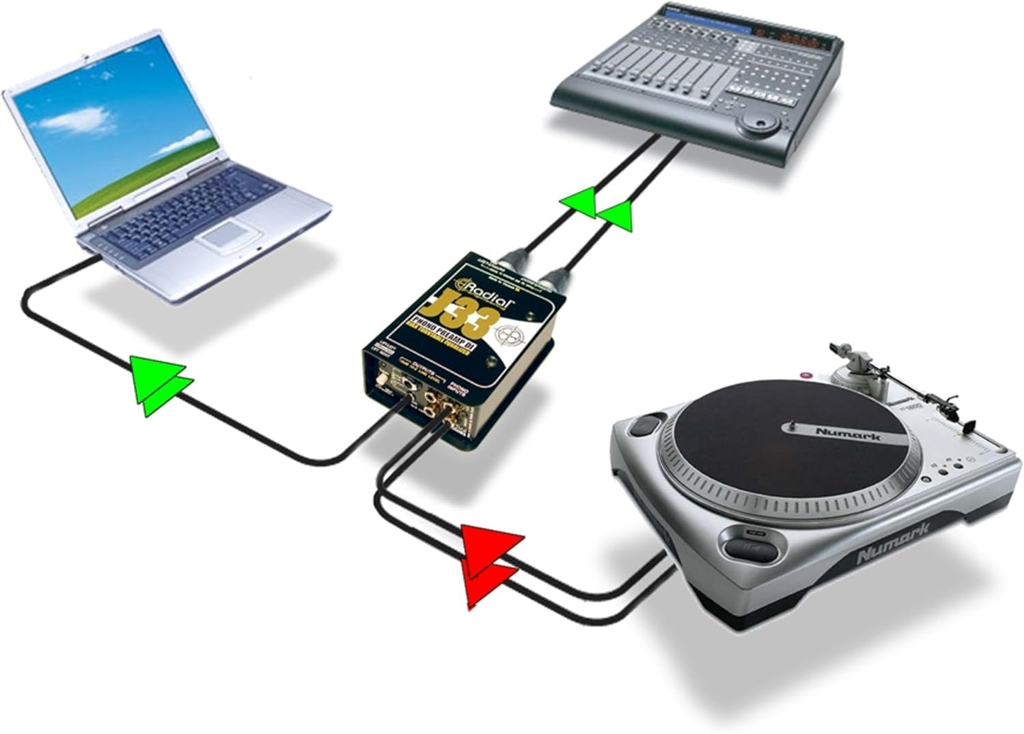 Radial Engineering R800 1300 J33 Turntable Preamp DI Box