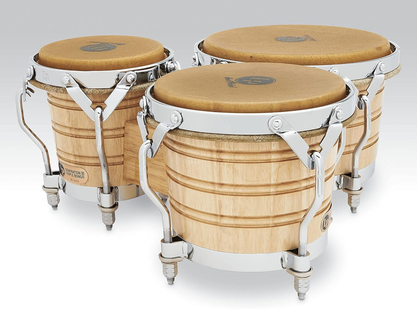 Latin Percussion LP202-AW Bongo Drum Natural Chrome