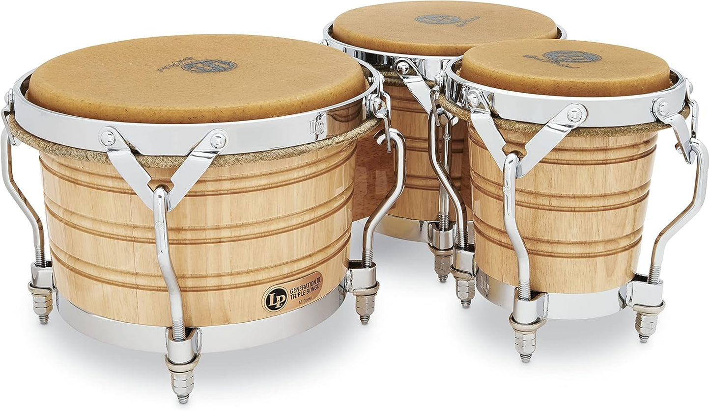 Latin Percussion LP202-AW Bongo Drum Natural Chrome