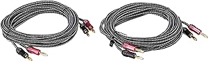 Monoprice 134309 Premium 14AWG Speaker Wire Gold Banana Plugs — main product image