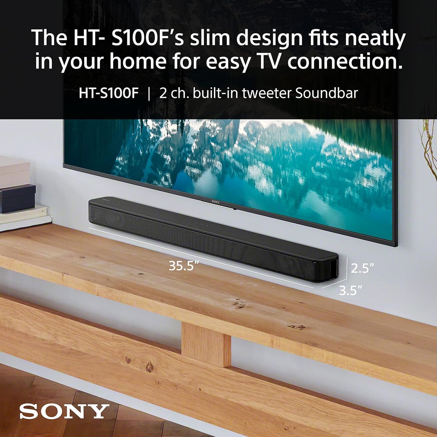Sony HTS100F S100F 2.0ch Soundbar Bass Reflex Speaker