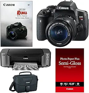 Canon EOS Rebel T6i DSLR Camera 18-55mm Lens Bundle