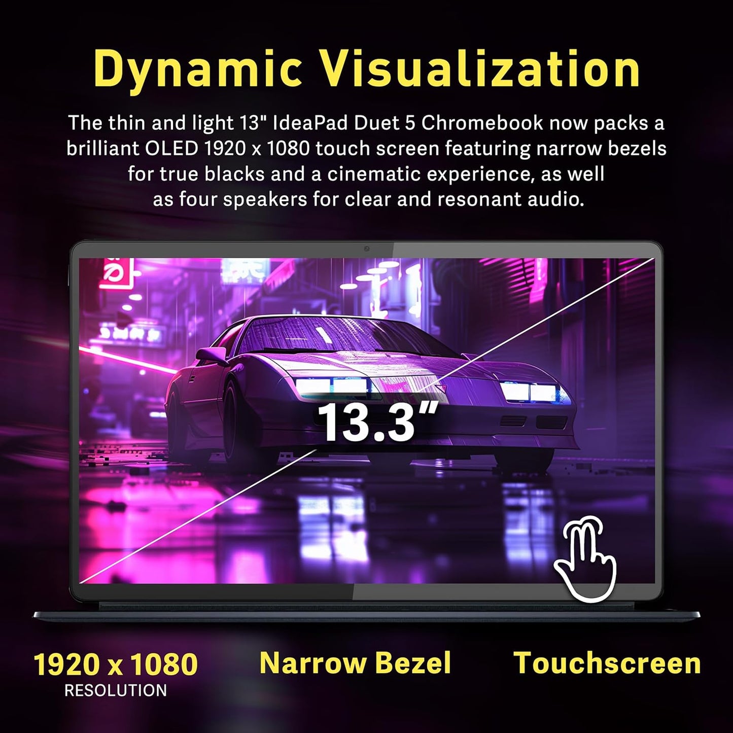 Lenovo IdeaPad Duet 5 Chromebook 13.3" FHD 2-in-1 Renewed