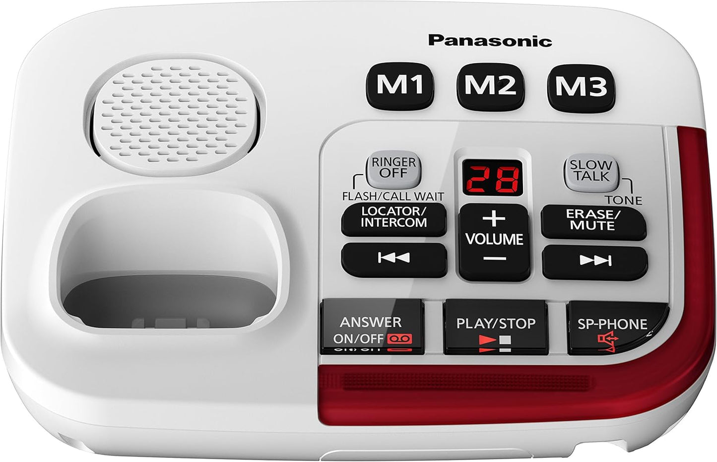 Panasonic KX-TGM420W Amplified Cordless Phone Answering Machine